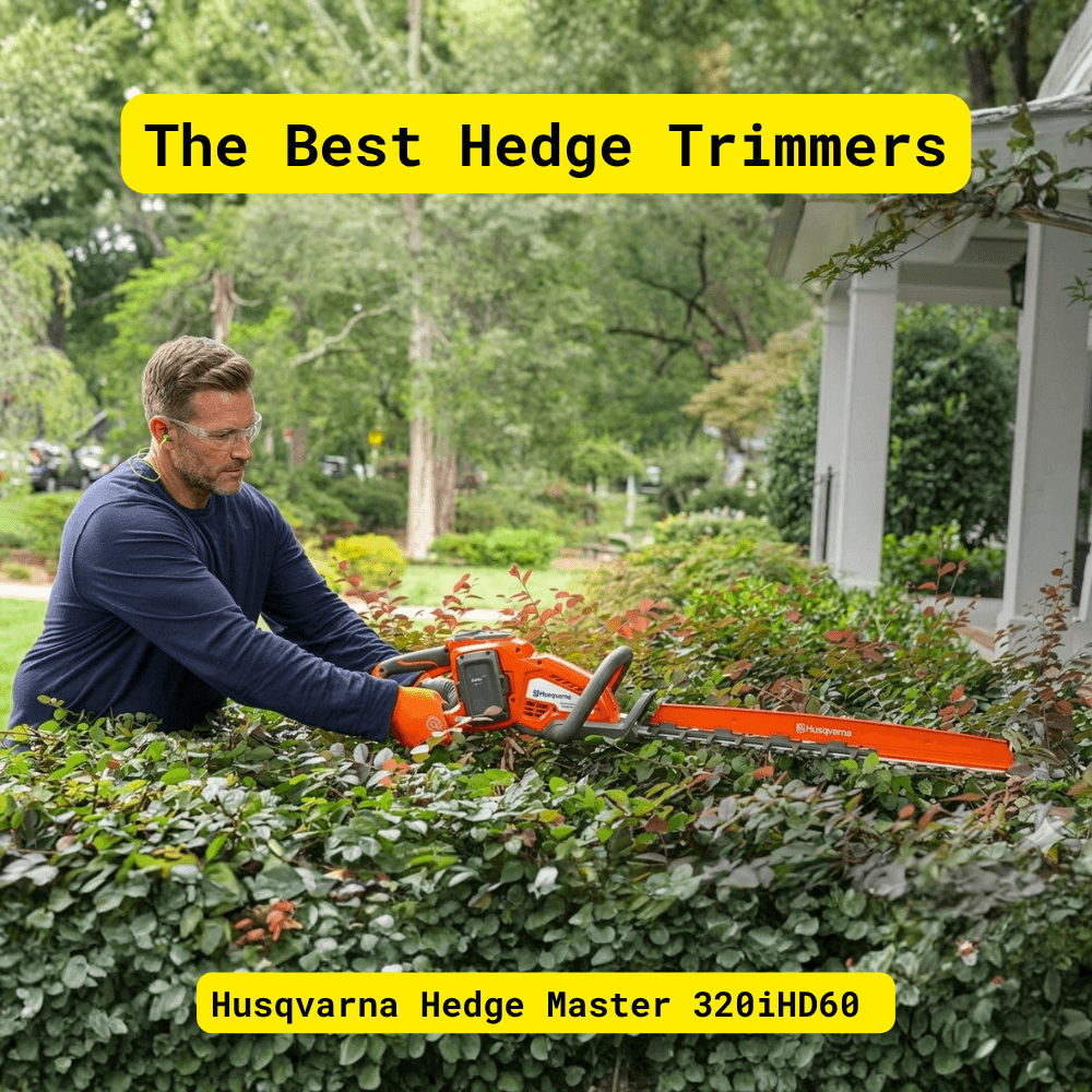 Husqvarna Hedge Master 320iHD60 professional hedge trimmer cutting dense bushes