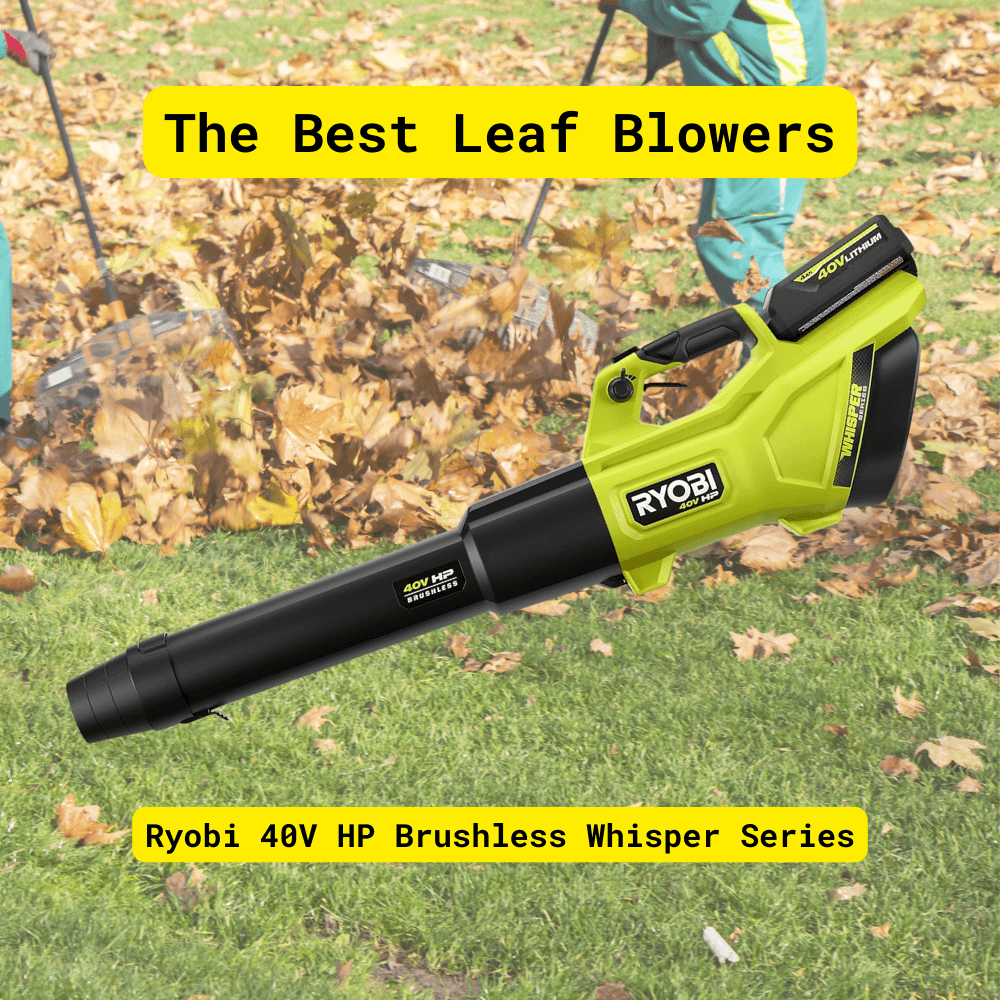 Ryobi 40V HP Brushless Whisper Series quiet leaf blower for residential use